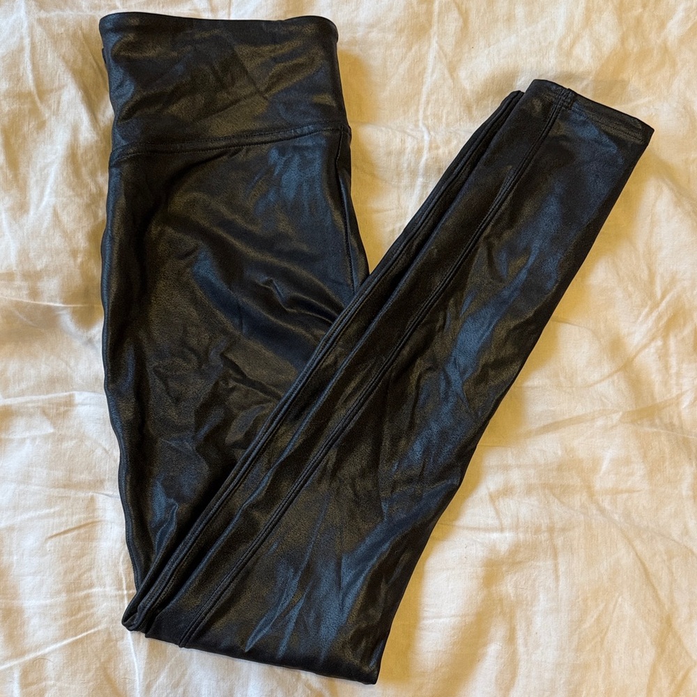 SPANX faux leather Black Leggings
